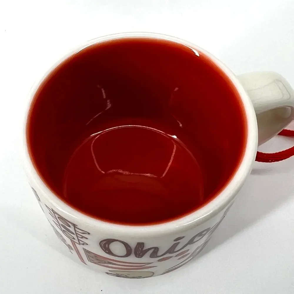 Starbucks Been There Series Ornament Mini Espresso Mug Cup Ohio NEW in Box